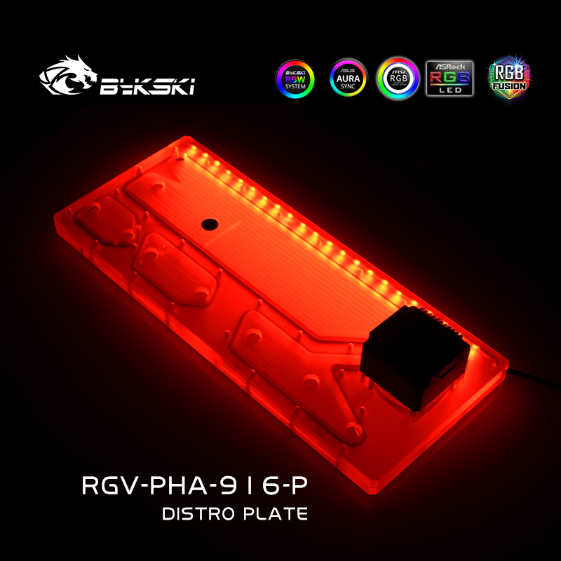 Distro Plate Ddc Pump Combo - Bykski RGV-PHA-916-P Акриловая распределительная пластина/платный резервуар